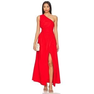 Revolve Shona Joy Amada Maxi cotton Dress cut out red size 4 NWT $360msrp